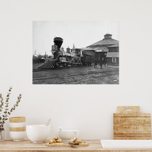 Eisenbahn des zivilen Krieges, 1860er Poster (Küche)