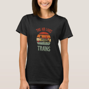 Eisenbahn Dieses Kind liebt Zug Retro Vintage Eise T-Shirt