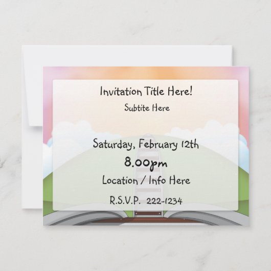 Eisenbahn Einladung (Rückseite)