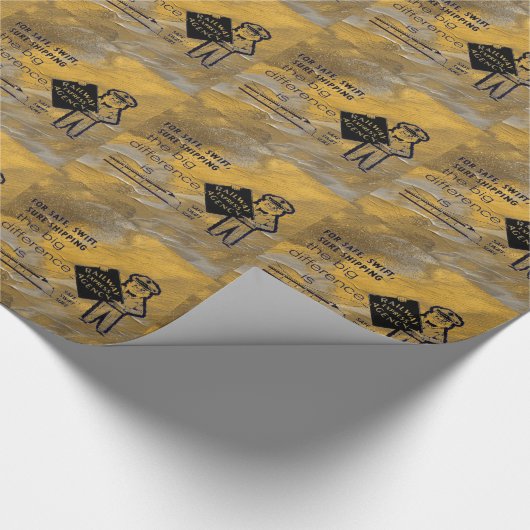 Eisenbahn-Express-Agentur 1959 Geschenkpapier (Ecke)