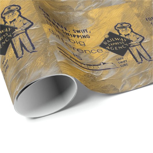 Eisenbahn-Express-Agentur 1959 Geschenkpapier (Rolleneckpunkt)