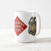Eisenbahn-Express-Polizeiabzeichen Kaffeetasse (VorderseiteRechts)