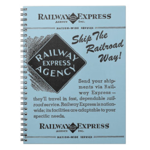 Eisenbahn-Express; Schiff per Eisenbahn-Notizbuch Notizblock