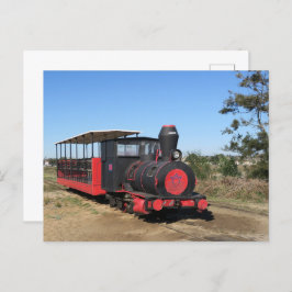 eisenbahn,fährt zum Praia do Barril,portugal Postkarte