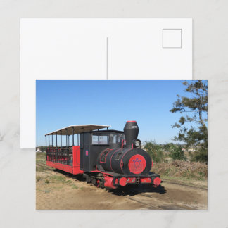 eisenbahn,fährt zum Praia do Barril,portugal Postkarte