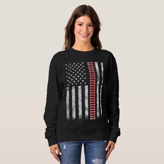 Eisenbahn Fan Modellbahn USA Ameri Sweatshirt (Vorne ganz)