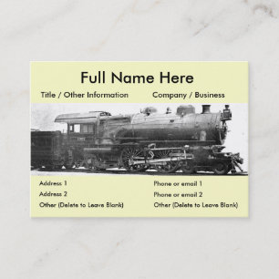 Eisenbahn-Foto-Lesezeichen im Vintage-Stil Visitenkarte