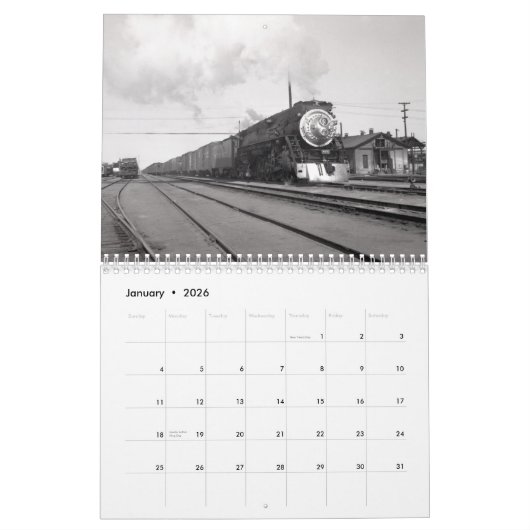 Eisenbahn-Fotografien durch Alden Armstrong Kalender (Jan 2026)