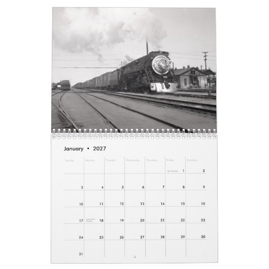 Eisenbahn-Fotografien durch Alden Armstrong Kalender (Jan 2027)