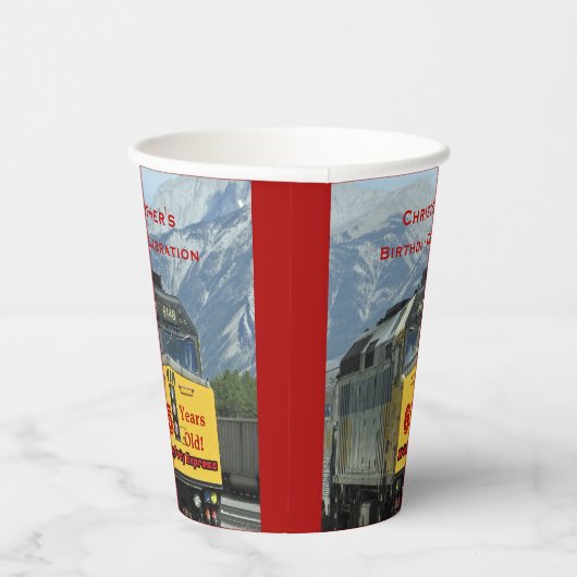 Eisenbahn Gelber Motor, 65. Pappbecher (Rechts)