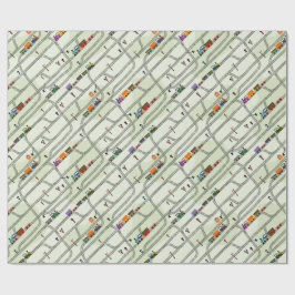 Eisenbahn Geschenkpapier