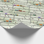 Eisenbahn Geschenkpapier (Ecke)