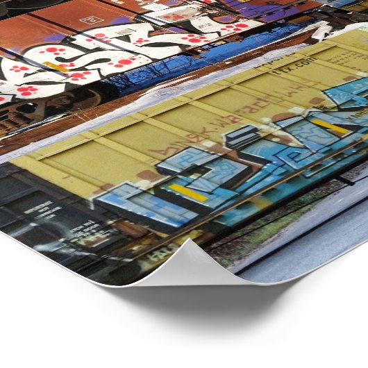 Eisenbahn-Graffiti-Collage-Poster Poster (Ecke)