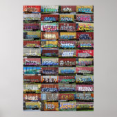 Eisenbahn-Graffiti-Collage-Poster Poster (Vorne)