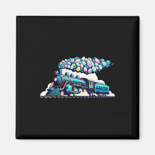 Eisenbahn-Hasen-Zug-Oster-Ei-Kinder-Kleinkinder-Ju Magnet