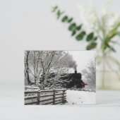 Eisenbahn im Schnee Postkarte (Stehend Vorderseite)