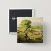 Eisenbahn im Tal von Mexiko, 1869 Button (Vorne & Hinten)