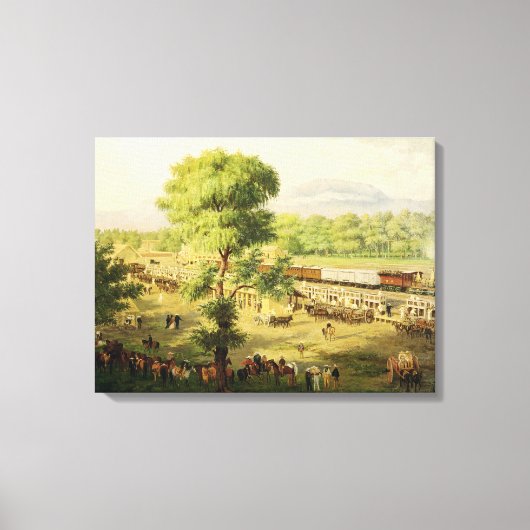 Eisenbahn im Tal von Mexiko, 1869 Leinwanddruck (Vorderseite)