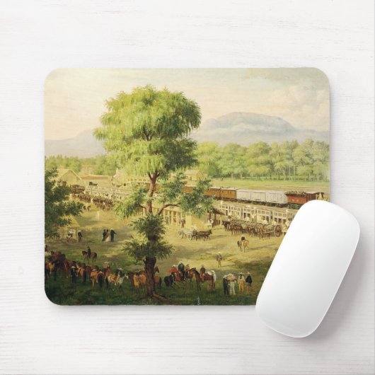 Eisenbahn im Tal von Mexiko, 1869 Mousepad (Mit Mouse)