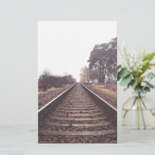 Eisenbahn in die Unendlichkeit Briefpapier (Stehend Vorderseite)