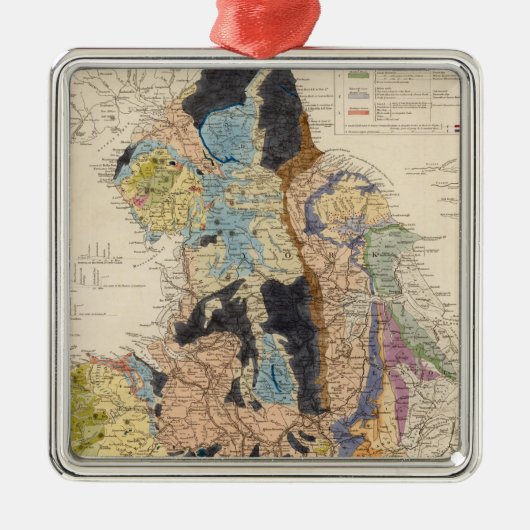 Eisenbahn in England Silbernes Ornament (Vorne)