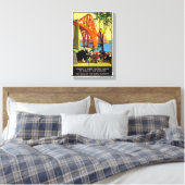 Eisenbahn in England und Schottland Vintage Poster Leinwanddruck (Insitu (Schlafzimmer))
