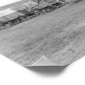 Eisenbahn in Oxen und Wagen, die für die Black Hil Poster (Ecke)