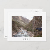Eisenbahn Inca nach Machu Picchu, weiße Postkarte (Vorne/Hinten)