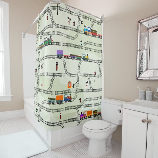 Eisenbahn-Kids-Zug Duschvorhang (Beispiel)