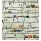 Eisenbahn-Kids-Zug Duschvorhang (Vorderseite)