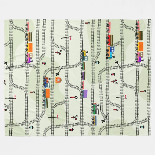 Eisenbahn-Kids-Zug Fleecedecke (Vorderseite (Horizontal))