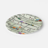 Eisenbahn-Kids-Zug Pappteller (Schrägansicht)