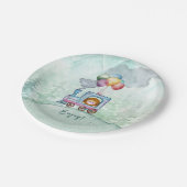 Eisenbahn-Kids-Zug Pappteller (Schrägansicht)