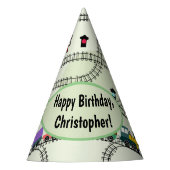 Eisenbahn-Kids-Zug Partyhütchen (Vorderseite)