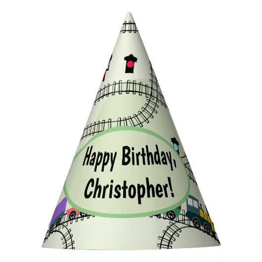 Eisenbahn-Kids-Zug Partyhütchen (Vorderseite)