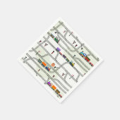 Eisenbahn-Kids-Zug Serviette (Ecke)