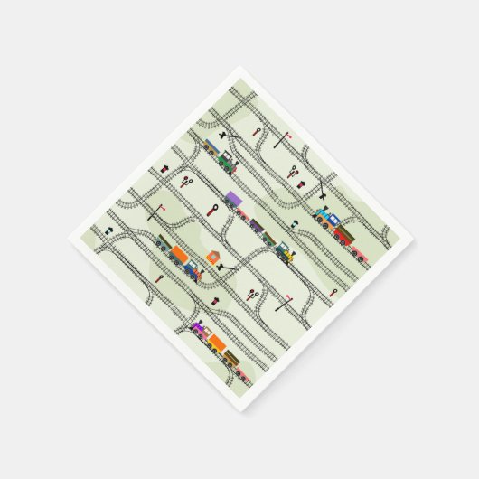 Eisenbahn-Kids-Zug Serviette (Ecke)