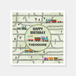 Eisenbahn-Kids-Zug & Spurenpapier Napkin Serviette