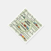 Eisenbahn-Kids-Zug & Spurenpapier Napkin Serviette (Ecke)