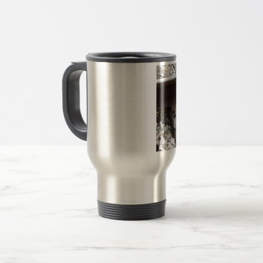 Eisenbahn-Kunst Reisebecher (Vorderseite Links)