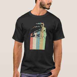 Eisenbahn Lokomotive Motor Eisenbahnverkehr Retro  T-Shirt