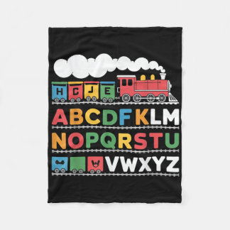 Eisenbahn Lover Abc Alphabet A-z Abcs Kinderg Fleecedecke