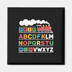 Eisenbahn Lover Abc Alphabet A-z Abcs Kinderg Magnet