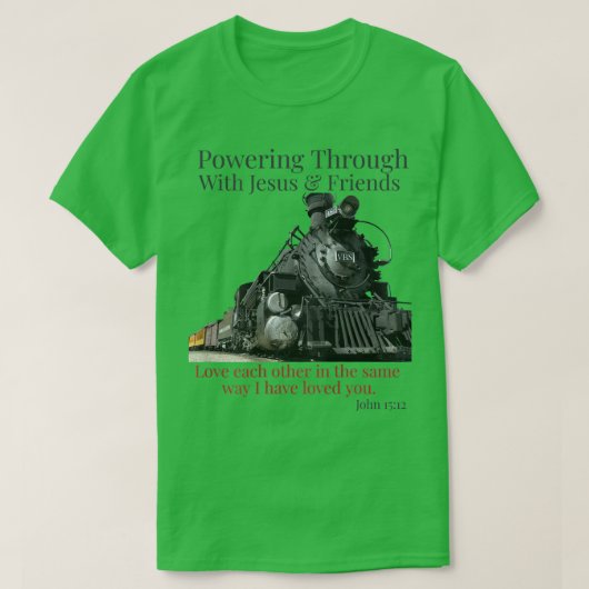 Eisenbahn mit Jesus John 151 T-Shirt (Design vorne)