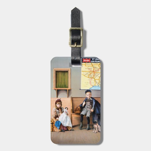 EISENBAHN-PLAKAT, 1898 GEPÄCKANHÄNGER (Vorderseite vertikal)