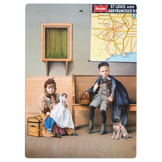 EISENBAHN-PLAKAT, 1898 KLEMMBRETT (Rückseite)