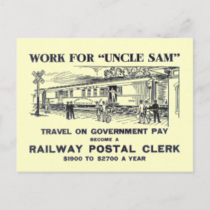 Eisenbahn Postbeamte 1926 Postkarte