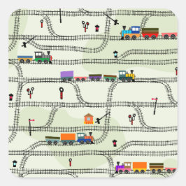 Eisenbahn Quadratischer Aufkleber