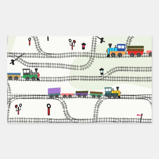 Eisenbahn Rechteckiger Aufkleber (Vorderseite)