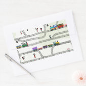 Eisenbahn Rechteckiger Aufkleber (Umschlag)